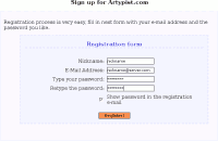Signup to Artypist